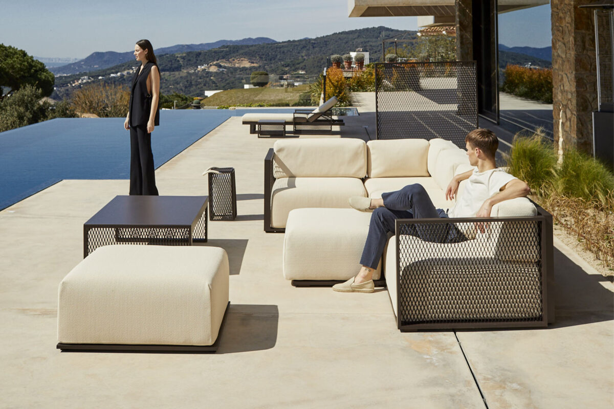 Luxury contemporary The Factory Low Tables by Ramón Esteve for Vondom, high-end Spanish outdoor furniture for Birmingham, Michigan.