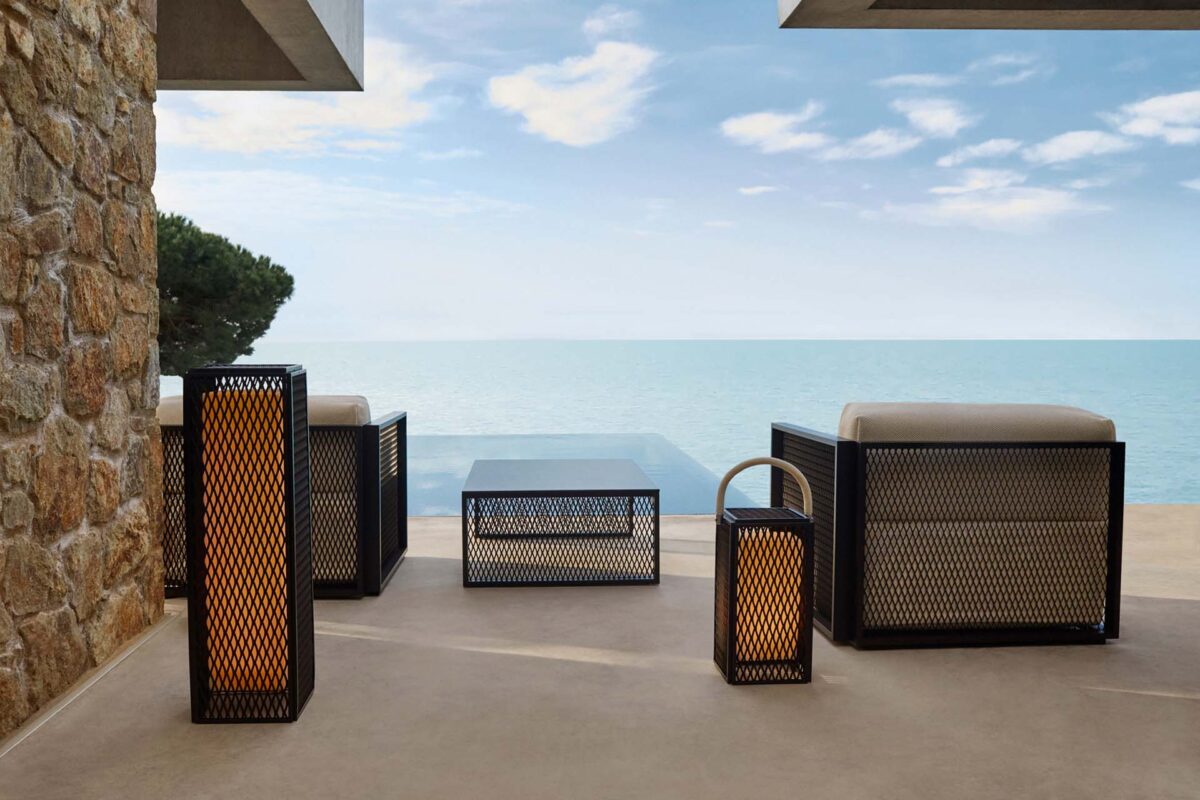 Luxury contemporary The Factory Low Tables by Ramón Esteve for Vondom, high-end Spanish outdoor furniture for Birmingham, Michigan.
