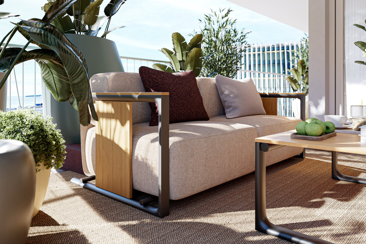 Luxury TULUM Sofa by Vondom Italian modern outdoor sofa in Troy Michigan garden
