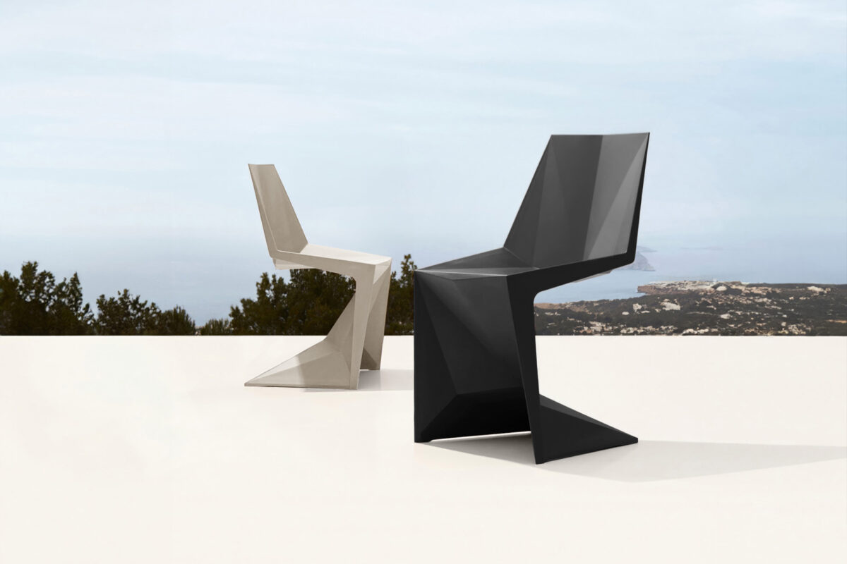 High-end Voxel Chair by Ross Lovegrove for Vondom, modern Spanish outdoor furniture for Troy, Michigan.