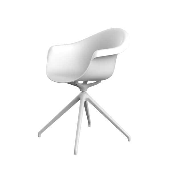 "Vondom INCASSO Chair with swivel functionality and a minimalist, organic shape."