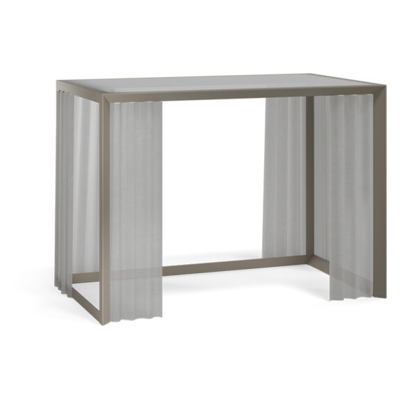 VELA PAVILION 305x182x215 by Vondom, modern outdoor pavilion for Royal Oak, Michigan gardens.