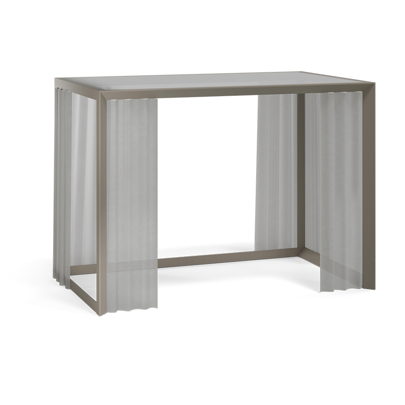 VELA PAVILION 305x182x215 by Vondom, modern outdoor pavilion for Royal Oak, Michigan gardens.