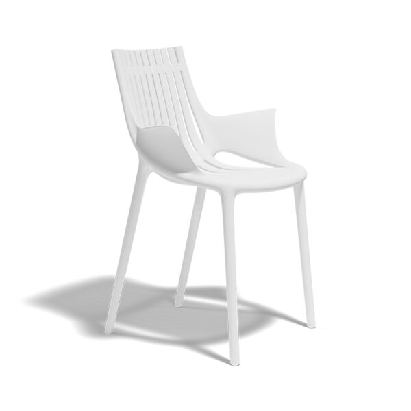 "Stylish and stackable IBIZA Armchair by Vondom made for comfort and durability."