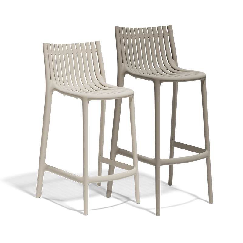 Modern Ibiza Stool by Eugeni Quitllet for Vondom, high-end Spanish recycled plastic design for Royal Oak, Michigan.