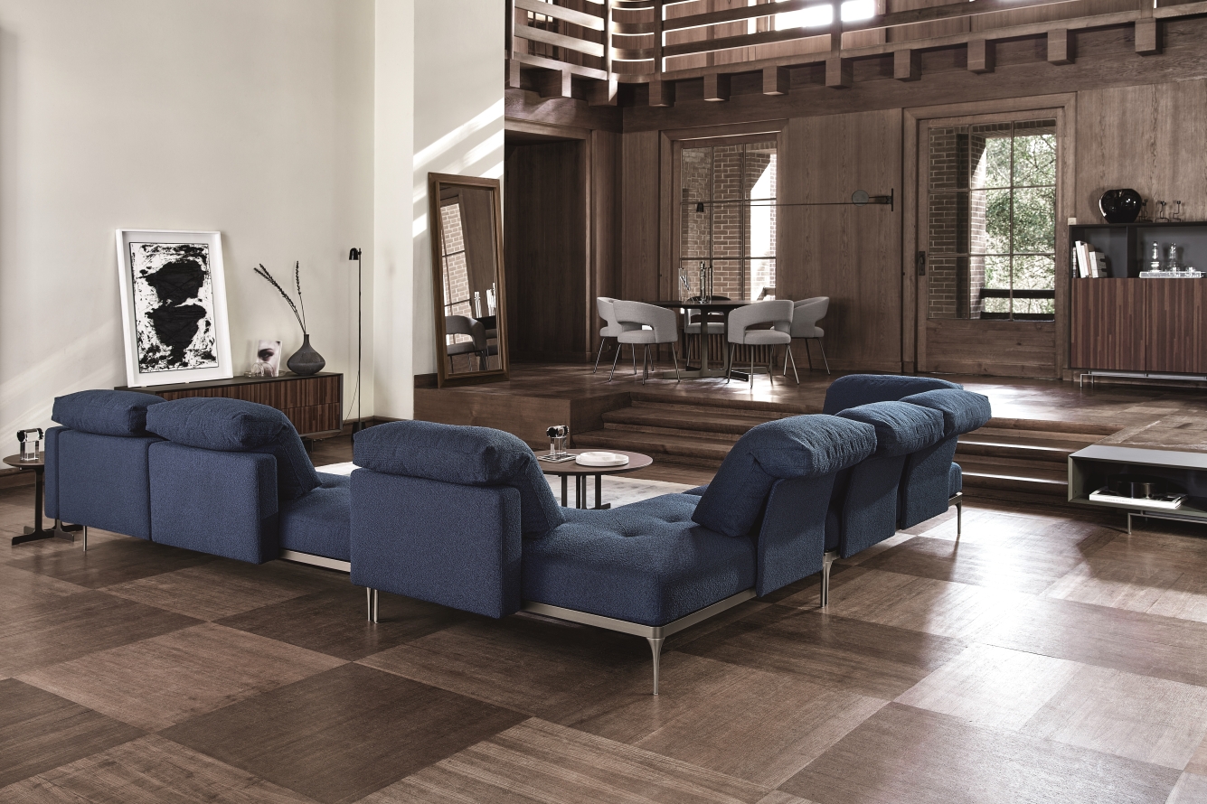 “ADA armchair by Ditre Italia – modern Italian lounge chair with wraparound backrest and upholstered seat”
