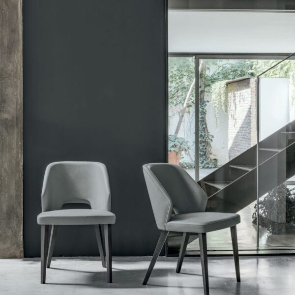 “Adele chair by Tomasella – modern Italian dining chair with sleek upholstered seat and minimalist design”