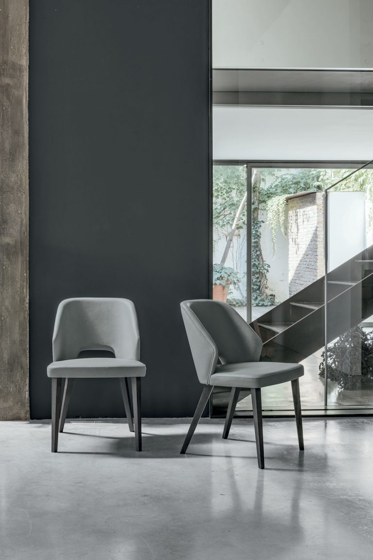 “Adele chair by Tomasella – modern Italian dining chair with sleek upholstered seat and minimalist design”