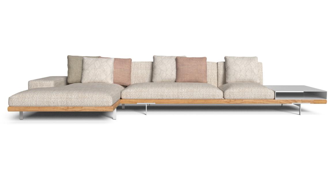 Luxury contemporary Allure Modular Sofa by Studio Talenti for Talentispa, high-end Italian outdoor furniture for Birmingham, Michigan.