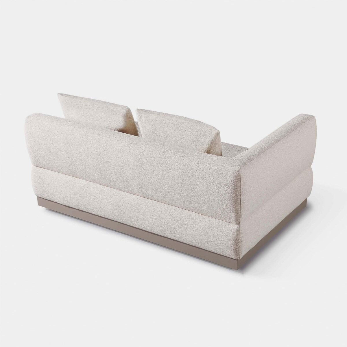 “Close-up of frame and fabric – Amalfi 2-seat left-arm unit with weather-resistant materials”