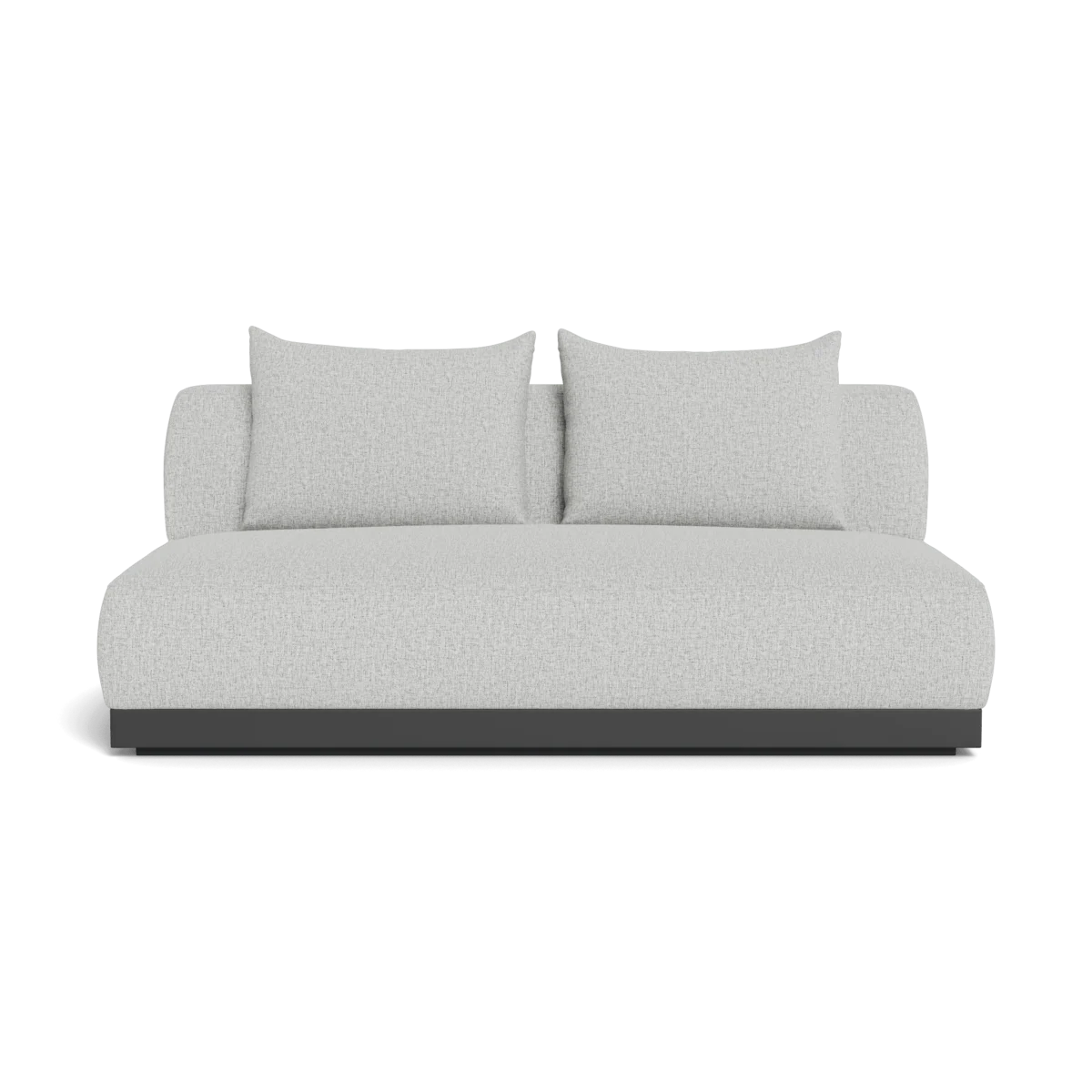 “Amalfi 2 Seat Armless Sofa in garden setting – modern outdoor lounging solution”