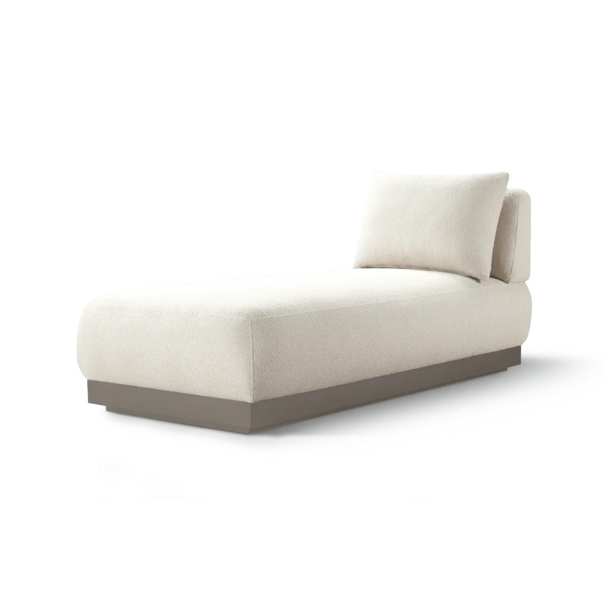 “Detail shot of Amalfi Armless Chaise – cushion and frame close-up highlighting refined craftsmanship”