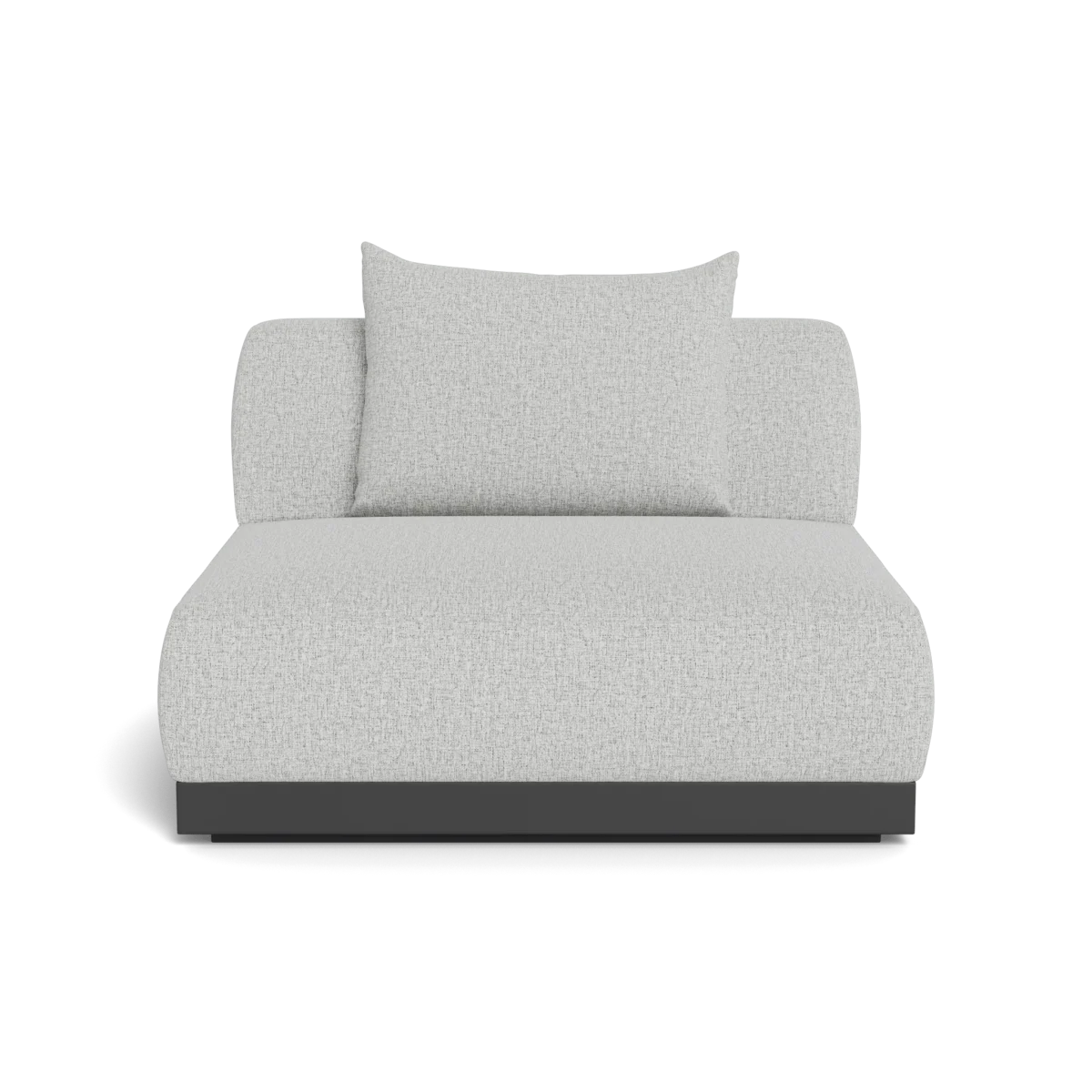 “Angled view of Amalfi Armless Single by Harbour – luxury outdoor lounge piece with modern silhouette”
