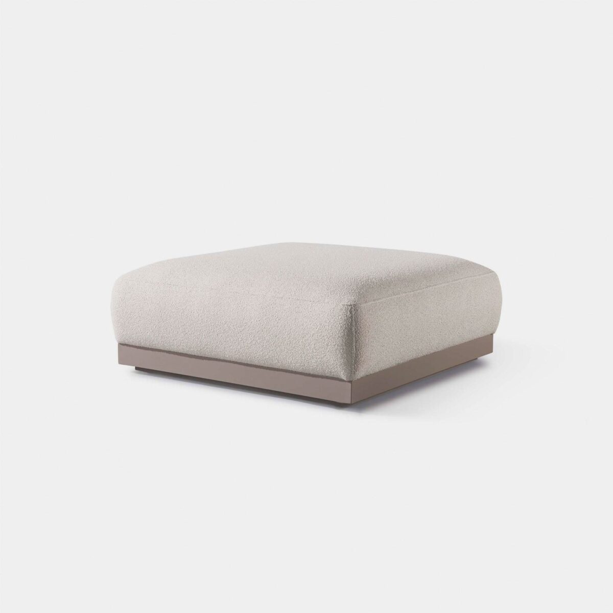 “Contemporary outdoor ottoman – Amalfi collection by Harbour featuring wide, cushioned design”