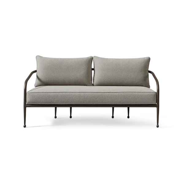 “Andre 2 Seat Sofa by Harbour – modern outdoor loveseat with slim aluminum frame and plush cushions”