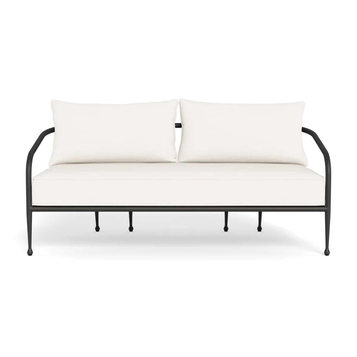 “Close-up of cushion texture and frame – Andre 2 Seat Sofa by Harbour in modern patio setting”