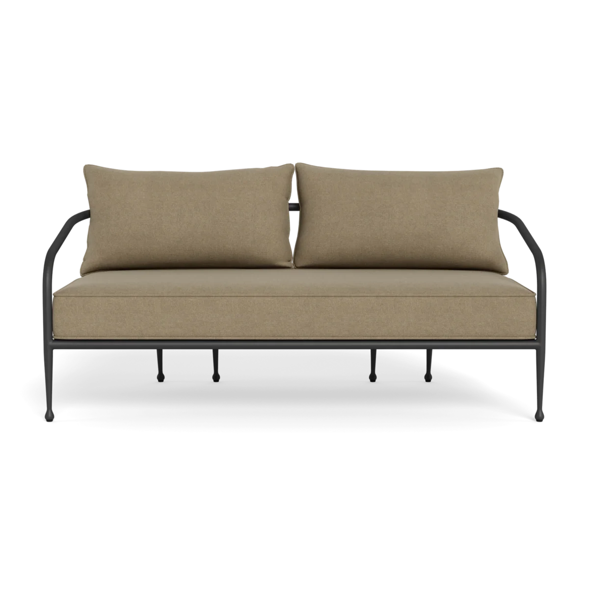  “Contemporary two-seater outdoor sofa by Harbour – Andre collection with clean architectural lines”
