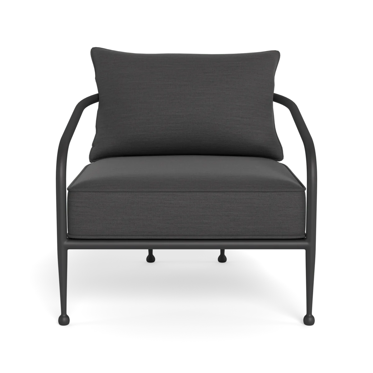 “Andre Lounge Chair with neutral cushions – sophisticated poolside furniture”
