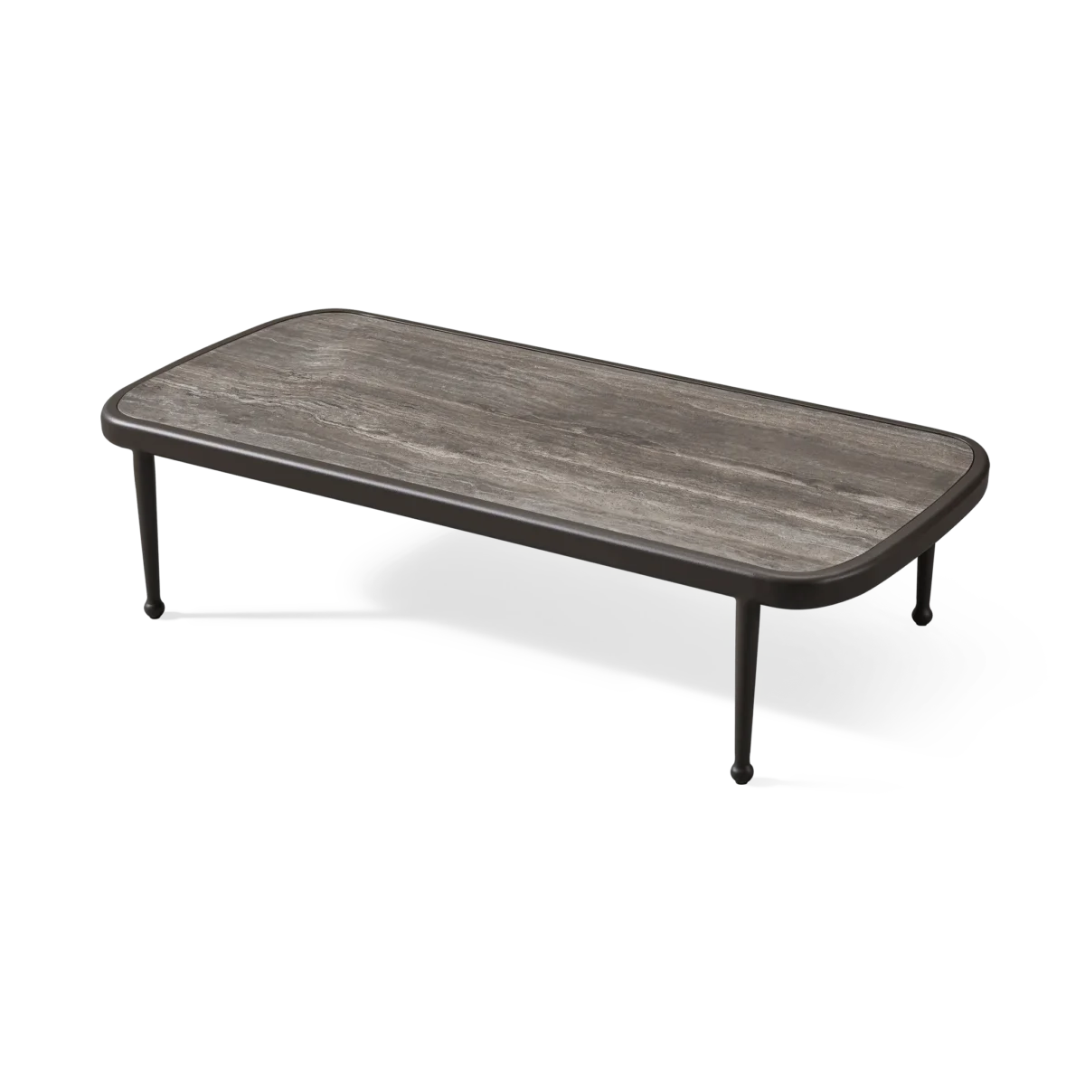 “Contemporary coffee table design – Andre Rectangle by Harbour with timeless geometric structure”