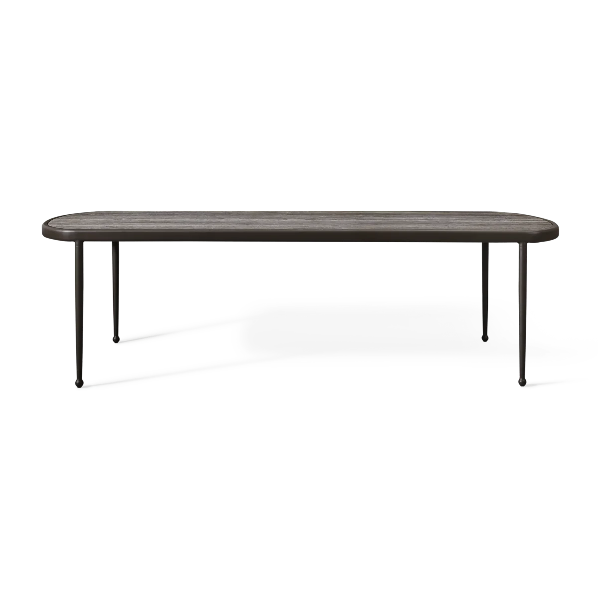 “Contemporary rectangular dining table by Harbour – Andre collection with powder-coated finish”