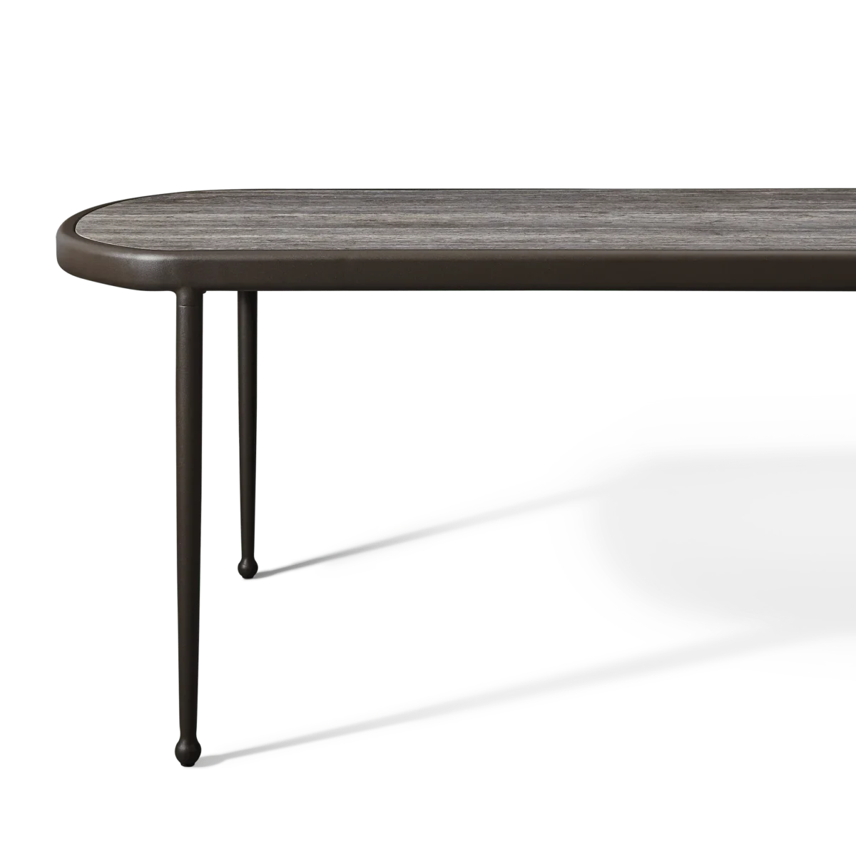 “Contemporary garden dining setup featuring Andre rectangle table by Harbour”