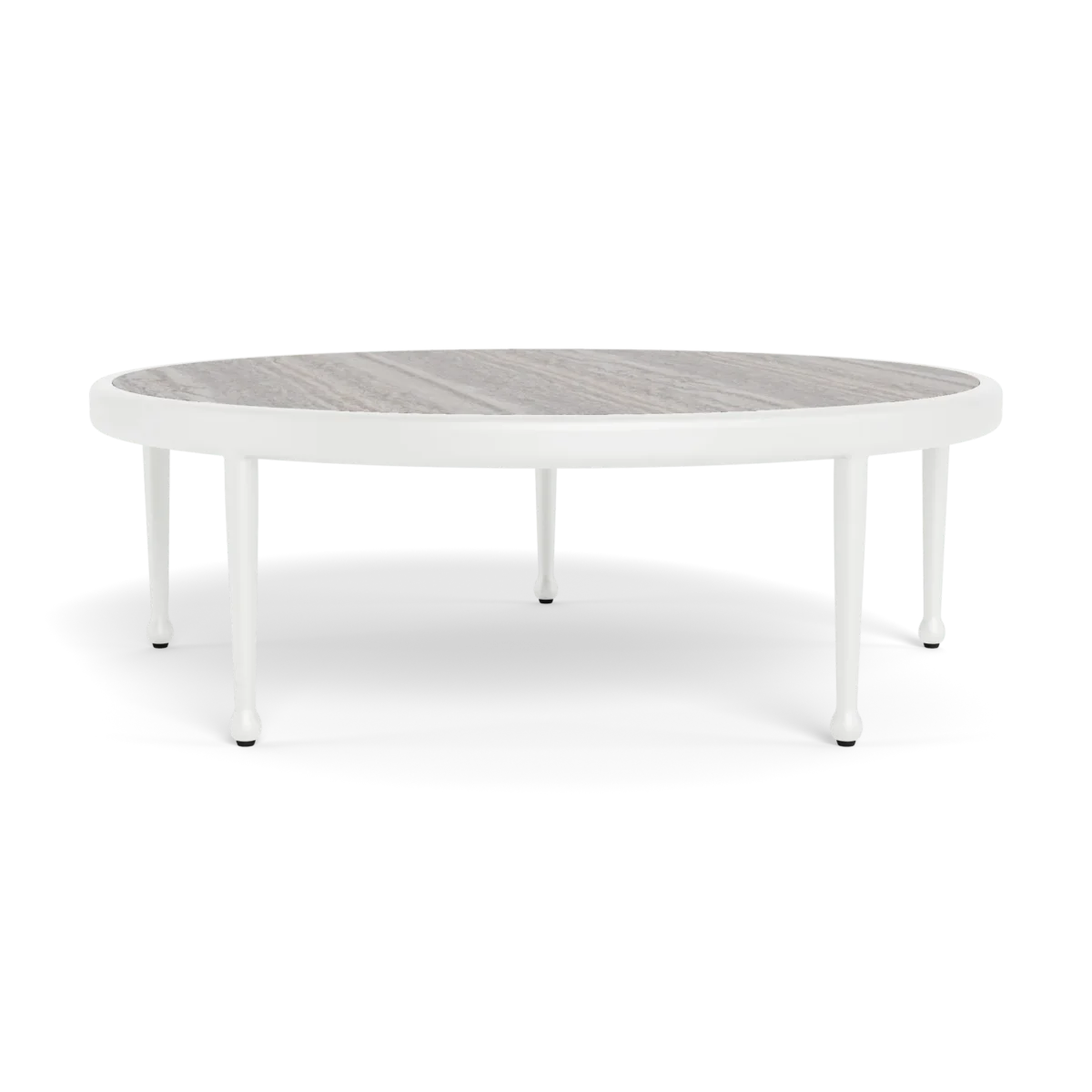 “Modern living room setup with Andre Round Coffee Table – minimalist round shape with premium build”