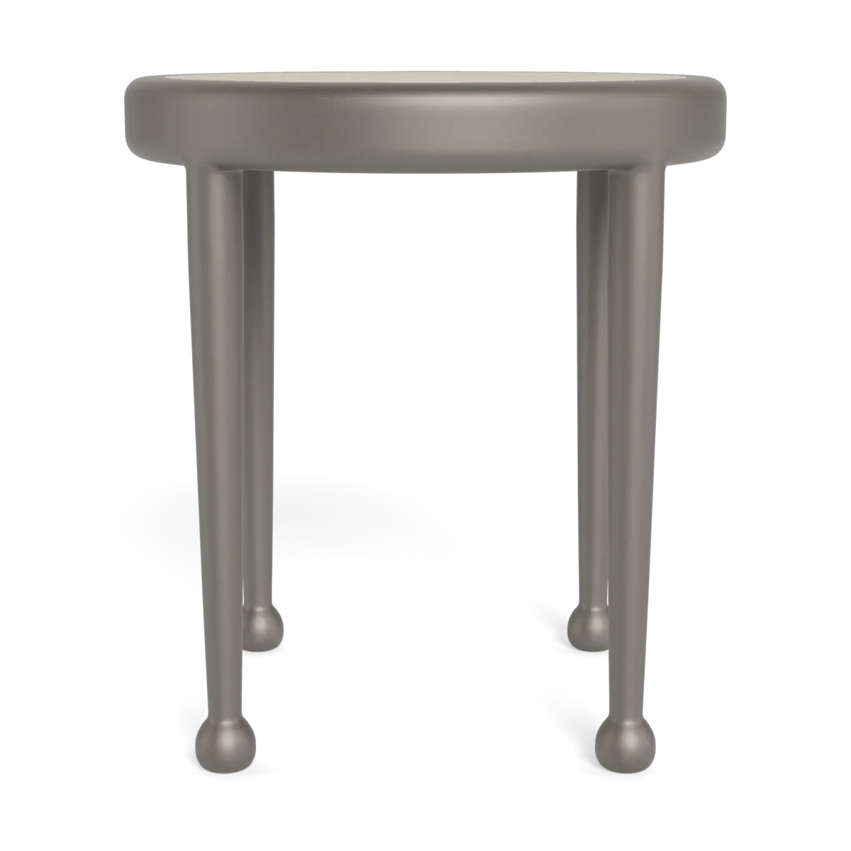 “Outdoor setting with Andre Round Side Table – compact, stylish and functional for patios or terraces”