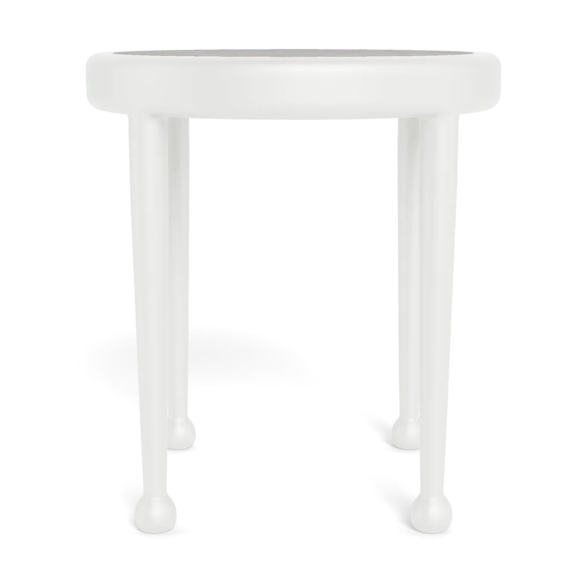 “Detail view of Andre Round Side Table – artistic modern craftsmanship and sturdy construction”