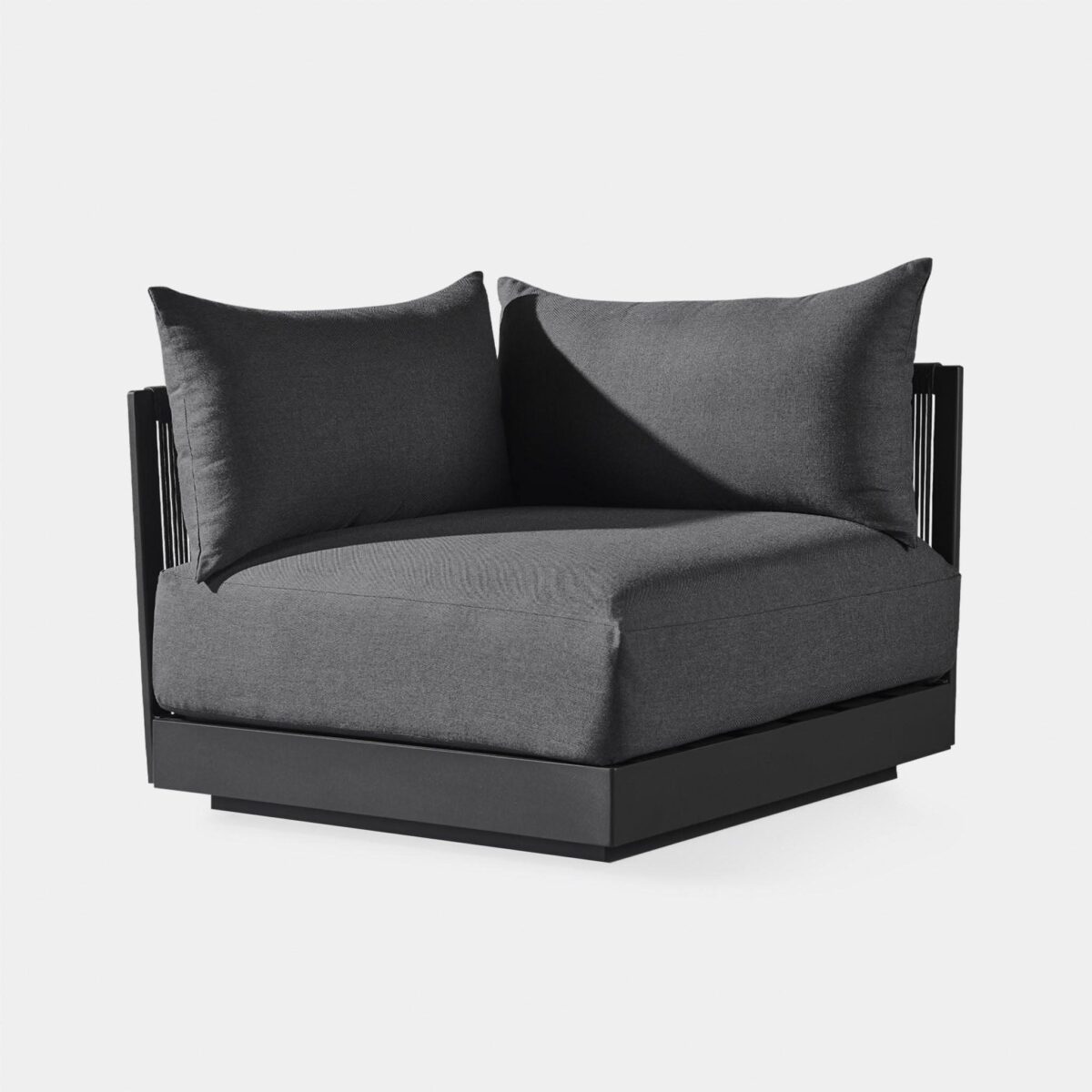 “Angled shot of Antigua Corner unit – modular outdoor seating ideal for L-shaped and U-shaped arrangements”