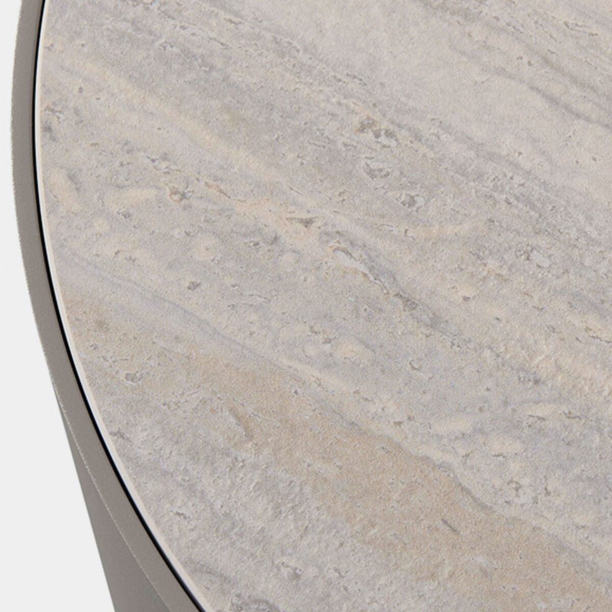 “Round accent table by Harbour – Antigua series featuring modern sculptural aesthetics”