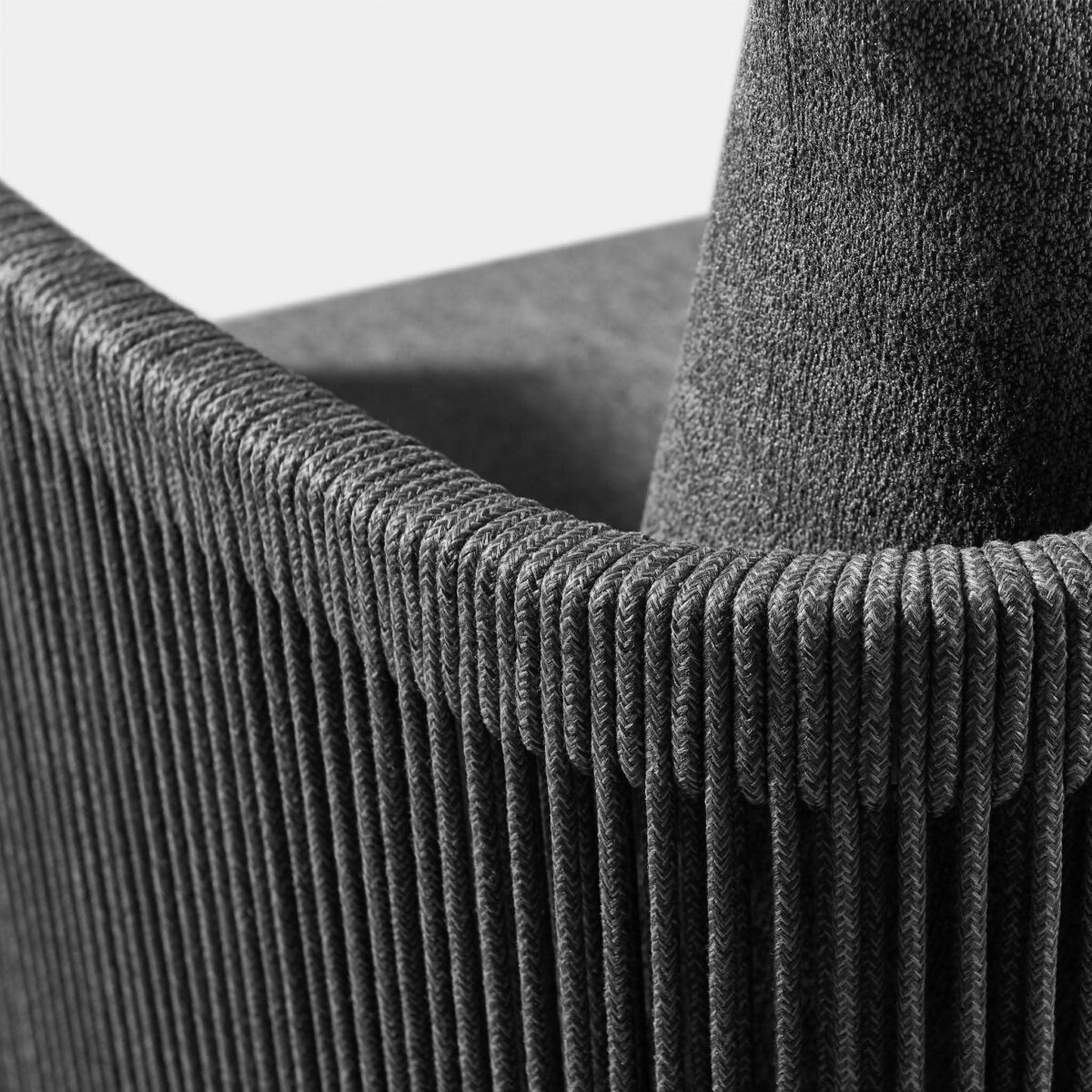 “Angled view of Antigua Swivel Lounge Chair – contemporary and relaxed styling”