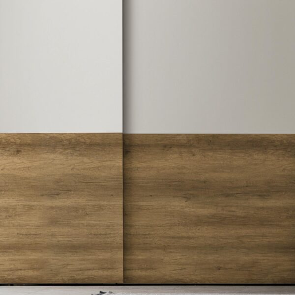 “Double Sliding wardrobe by Tomasella – modern Italian wardrobe with dual sliding doors and minimalist design”