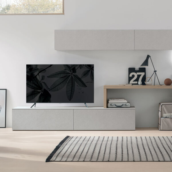 “Atlante UNIT_AT120 by Tomasella – modern Italian wall unit with floating TV cabinet and vertical shelving elements”