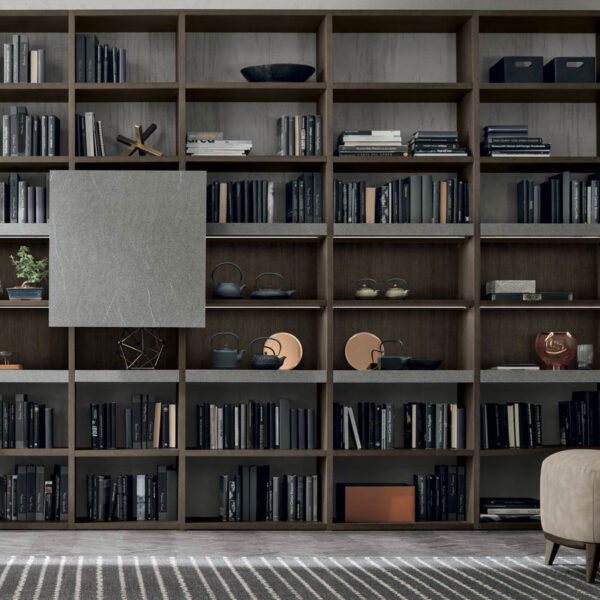 “Atlante UNIT_AT209 by Tomasella – modern Italian wall unit featuring open shelving, sleek cabinetry, and a balanced geometric layout”