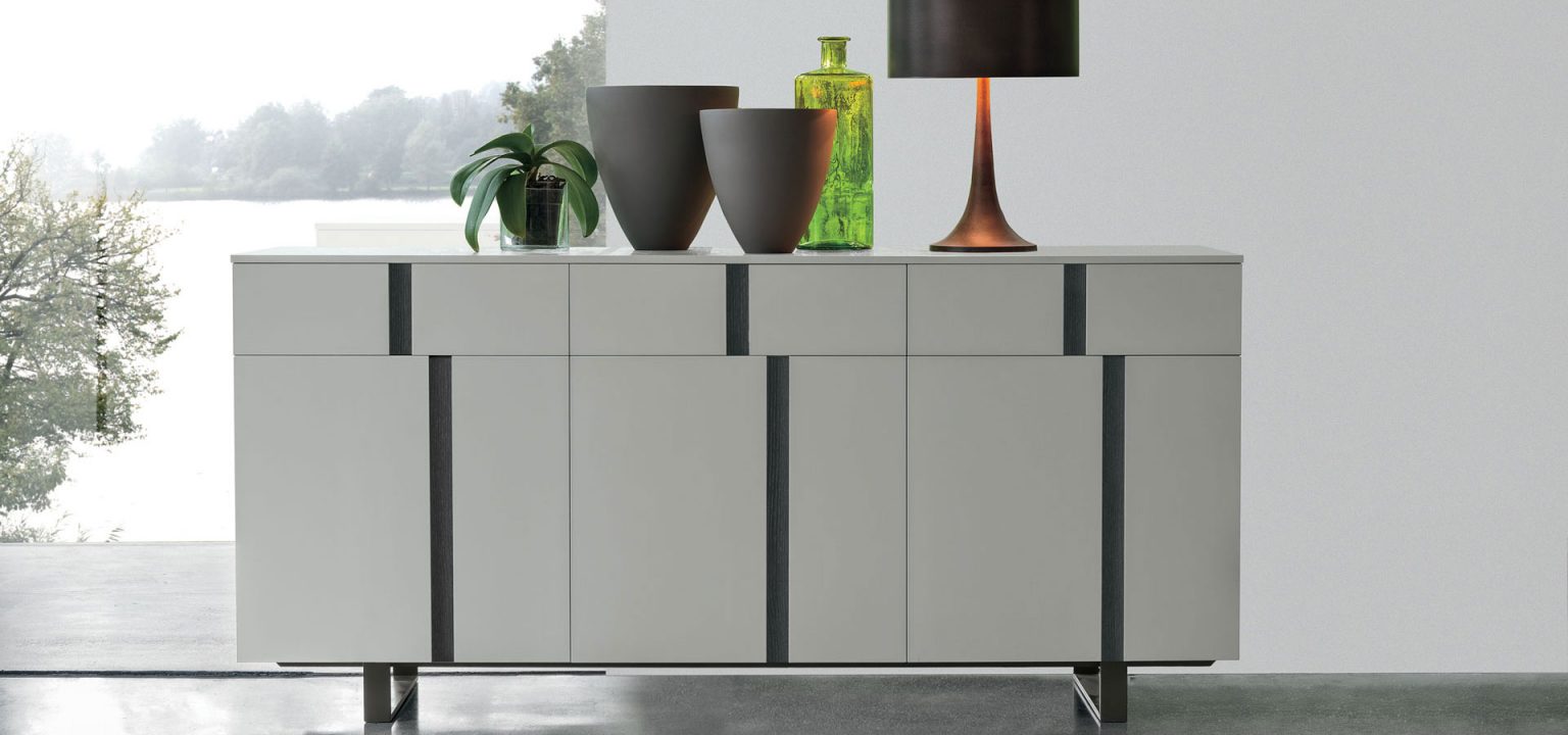 “Tomasella Athena collection – contemporary sideboard featuring spacious drawers and sleek handle-free doors for refined interiors”