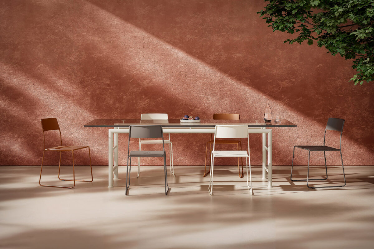 Modern Axis Table by Opinion Ciatti, high-end Italian design for Royal Oak, Michigan.
