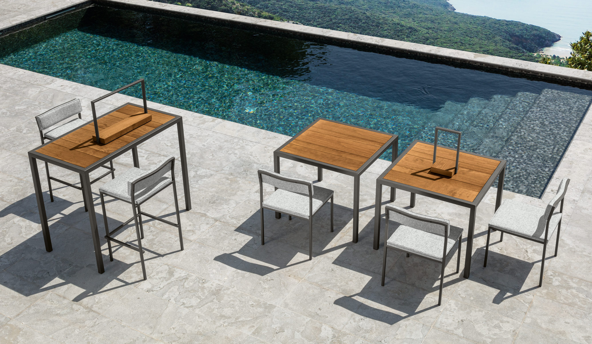 Casilda Table 90×90 by Talenti – compact square outdoor table with sleek modern design