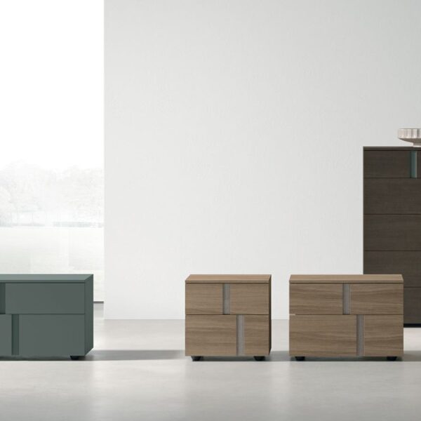 “Athena bed by Tomasella – modern Italian bed with elegant upholstered headboard and minimalist low-profile frame”