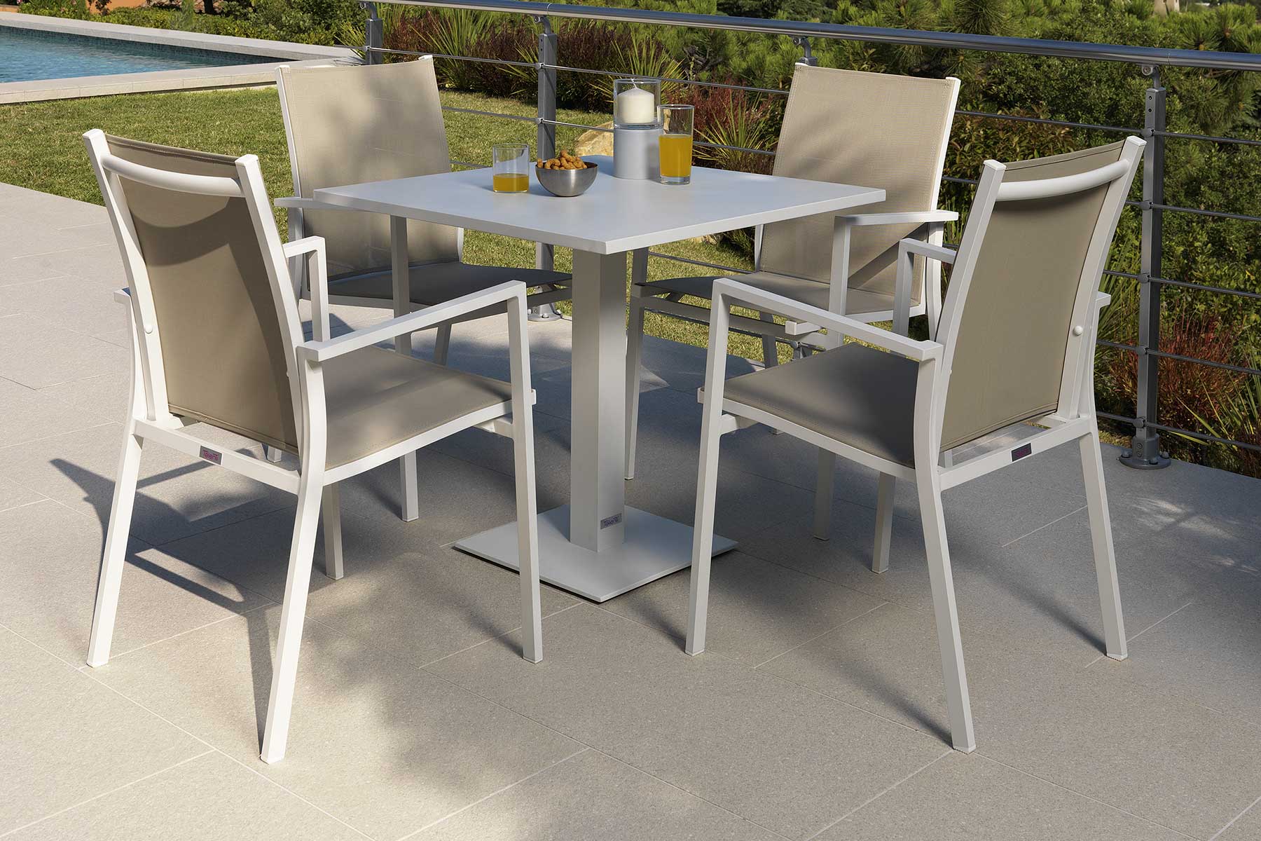 Mallorca Bar Stool by Talenti – sleek outdoor bar stool with slim frame and minimalist silhouette