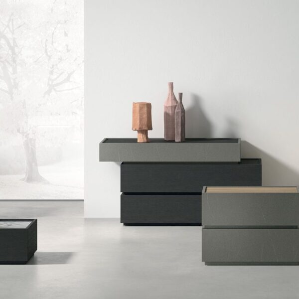 “Replay storage unit by Tomasella – modern Italian dresser with sleek drawer fronts and integrated groove handles”