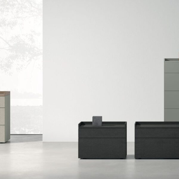 “Sir storage unit by Tomasella – modern Italian dresser with sleek vertical groove detailing and minimalist frame”