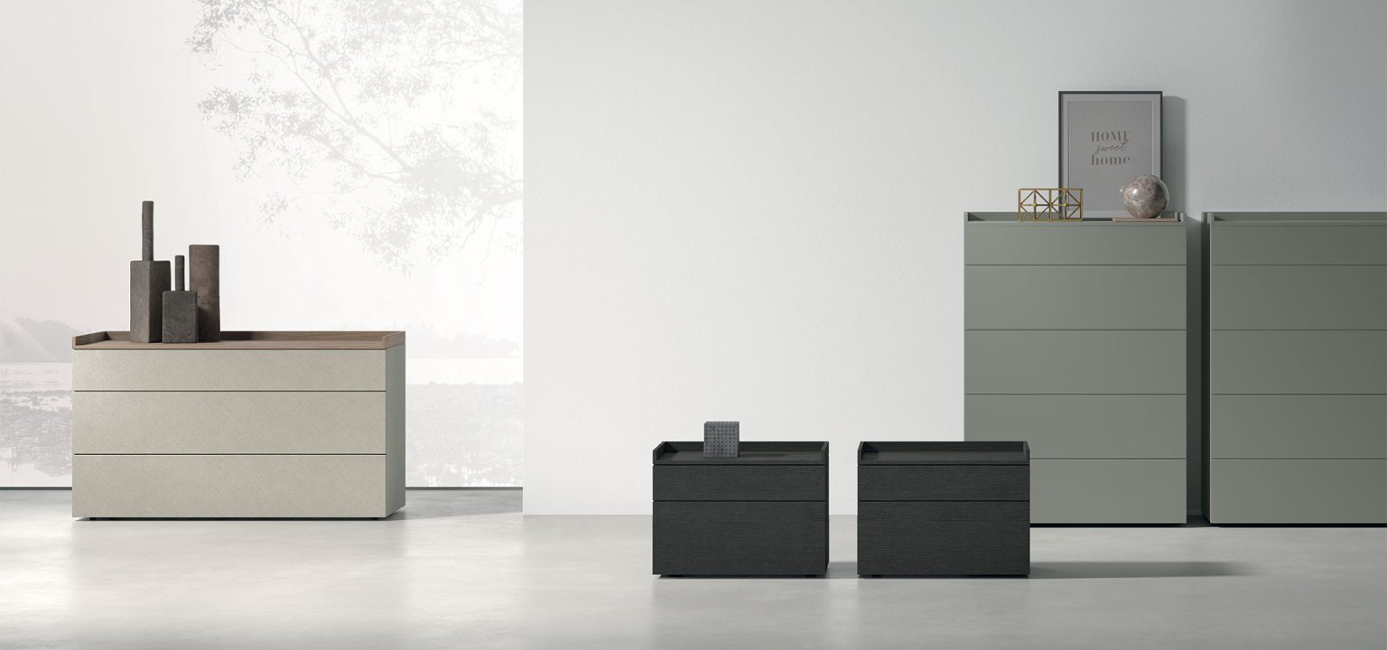 “Sir storage unit by Tomasella – modern Italian dresser with sleek vertical groove detailing and minimalist frame”