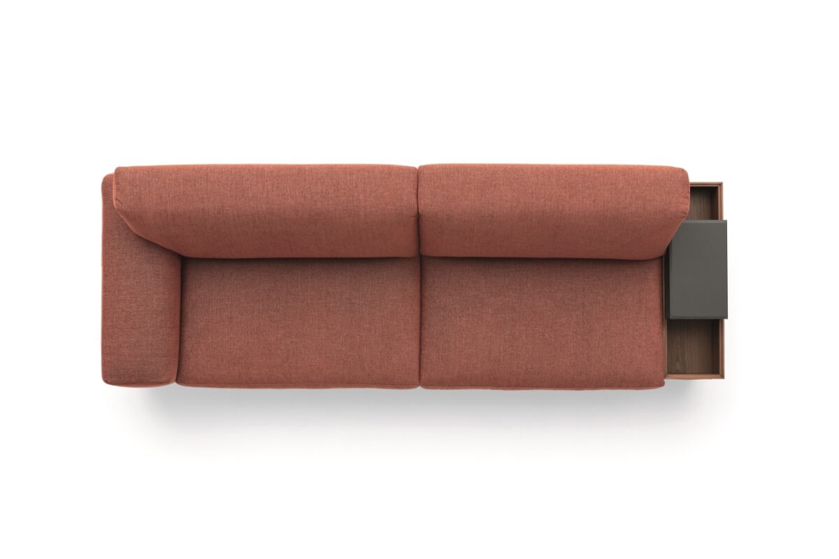 “Modern BLAKE chair by Ditre Italia – designer lounge seat with curved backrest and soft fabric finish”
