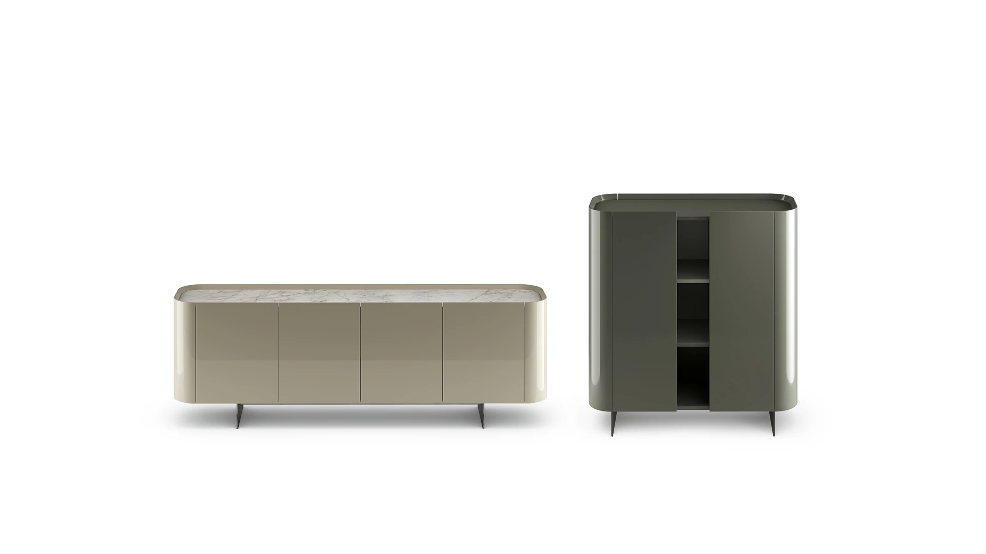 Modern Arragans by Bonaldo Italian design in Royal Oak Michigan showroom