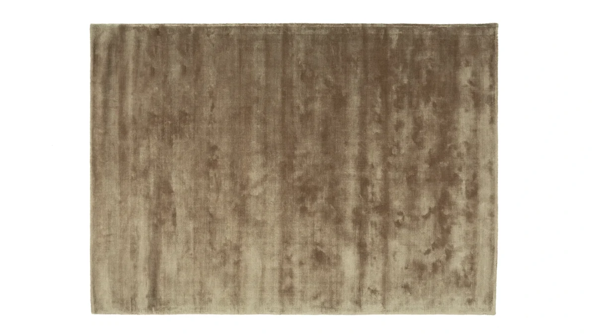 Minimalist Casablanca area rug by Bonaldo, cotton‑Tencel blend with subtle ton‑sur‑ton surface texture