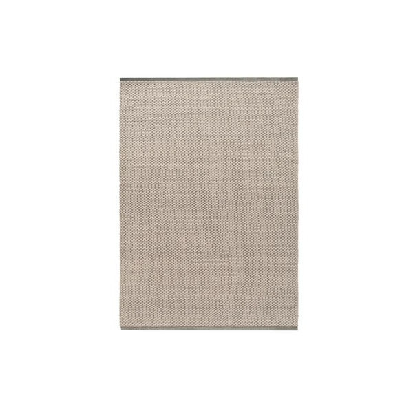 Bonaldo Dakar rug in black wool-polyester blend with quilted or dotted bouclè texture