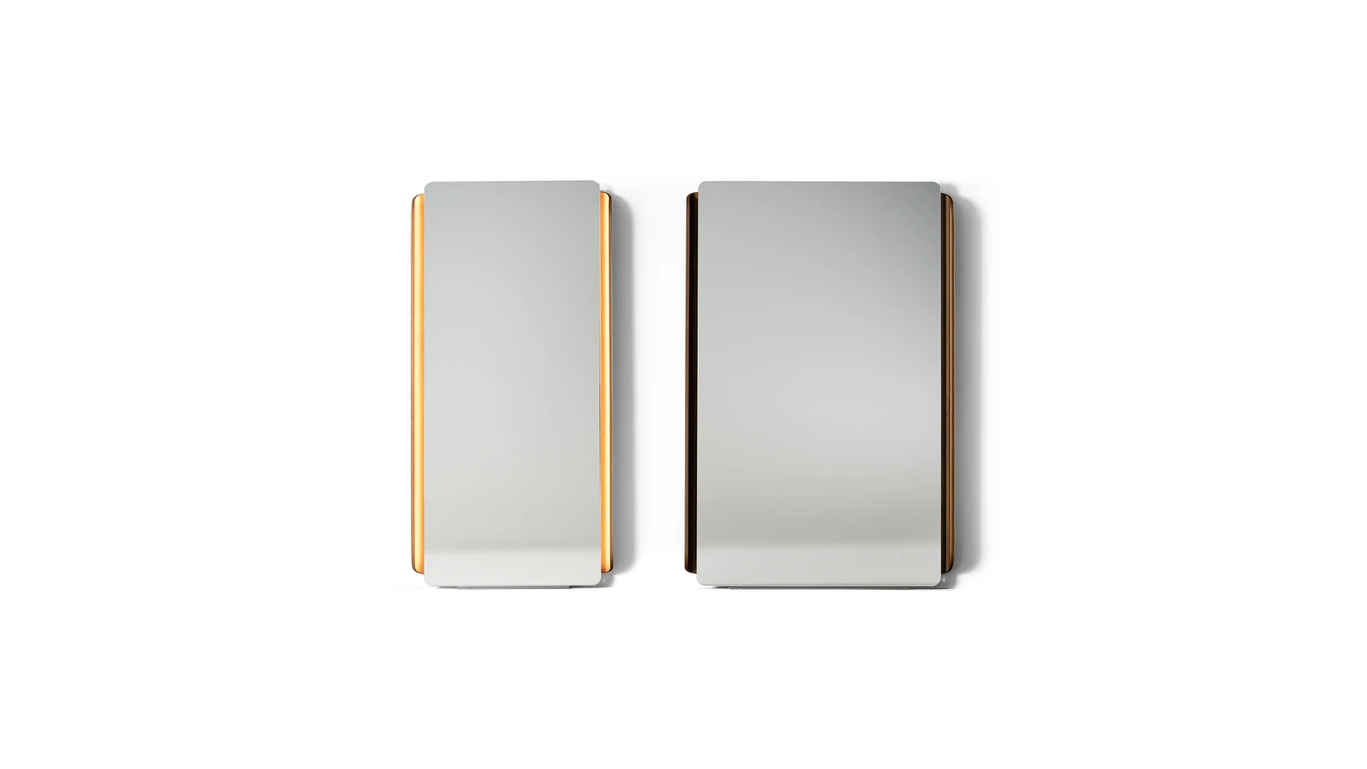 Bonaldo Olos wall mirror with sleek round frame and minimalist Italian design
