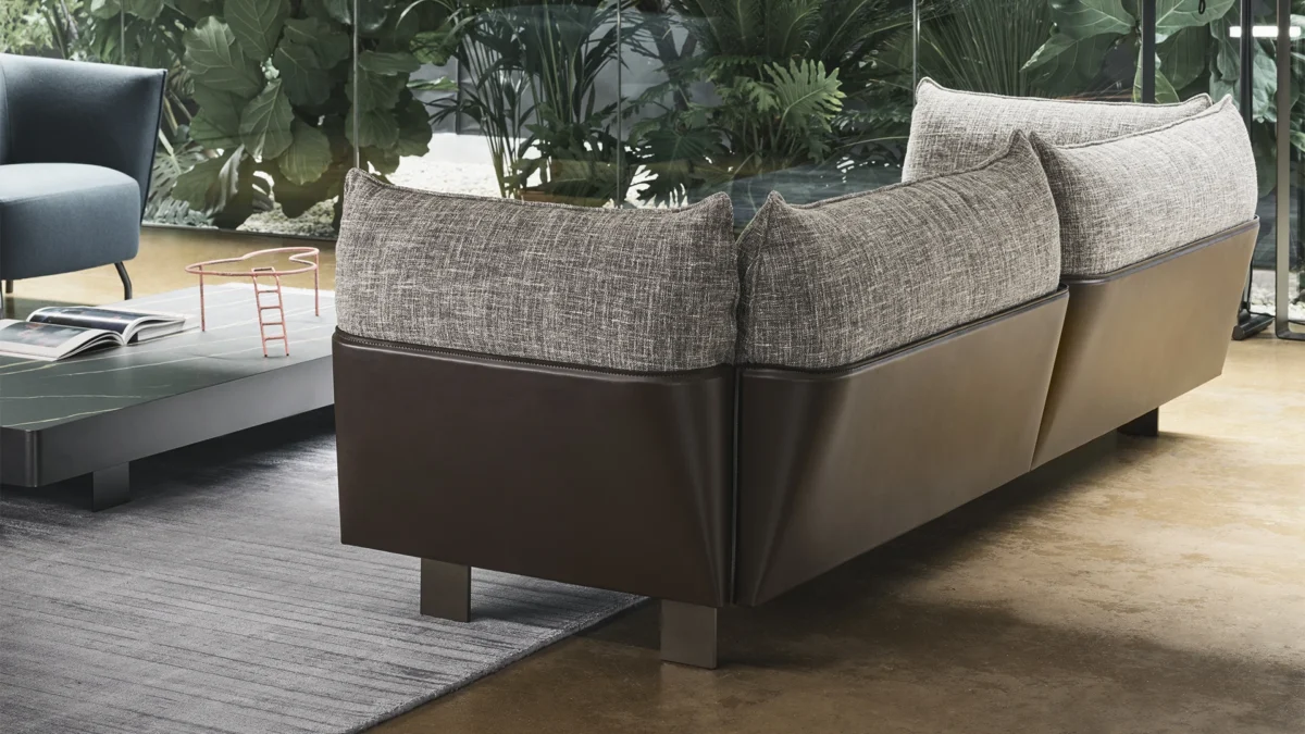Modular Blend sofa by Bonaldo featuring removable covers and customizable finishes.
