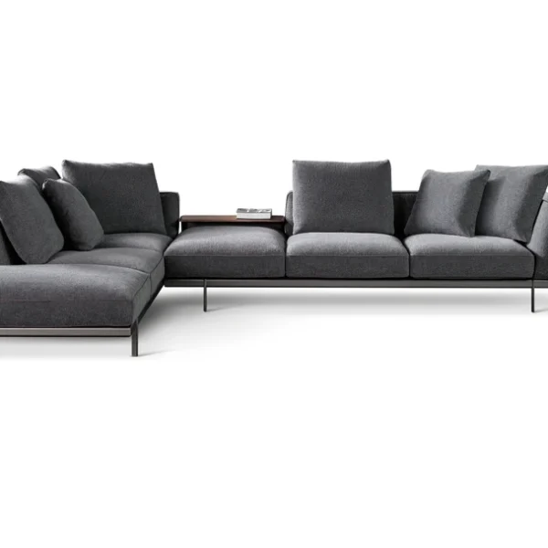 "Back view of Phil chair showing its gently rounded backrest and streamlined form."