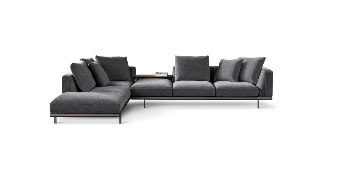 "Back view of Phil chair showing its gently rounded backrest and streamlined form."